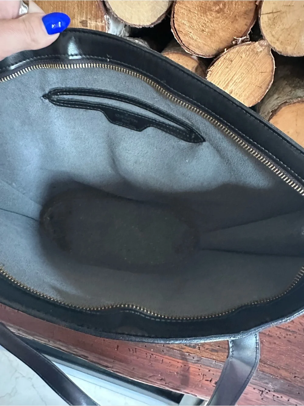 Louis Vuitton Saint Jacques PM Black Epi Leather Tote Bag Made in France